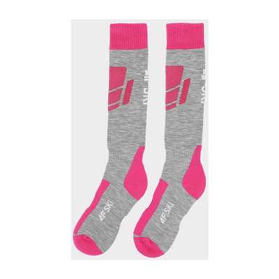Lyžařské ponožky 4F JSODN001 grey melange